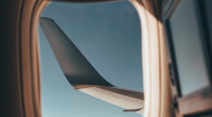 Widok z wnętrza samolotu