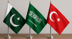 flagi Pakistanu, Arabii Saudyjskiej i Turcji
